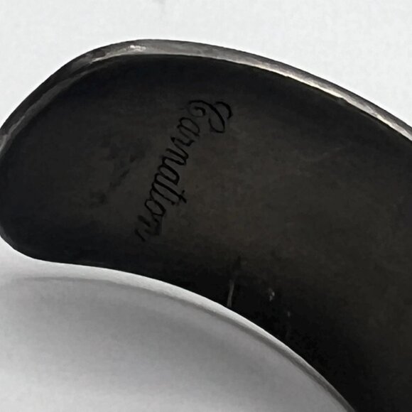 Kirk-Stieff Carnation Bracelet - Signed 900-1 Pewter Jewelry - Vintage 1970-1980 - Picture 3 of 7